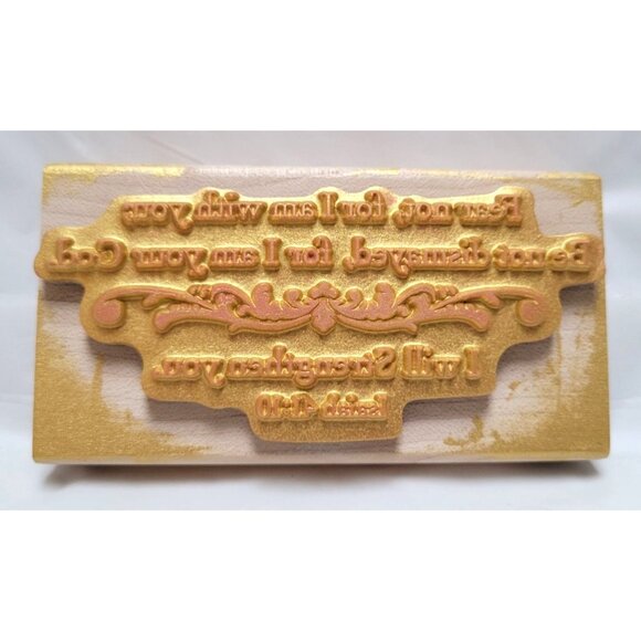 Stampabilities 2008 Isaiah 41:10 Wooden Rubber Stamp Block For Paper Crafts - Picture 6 of 6